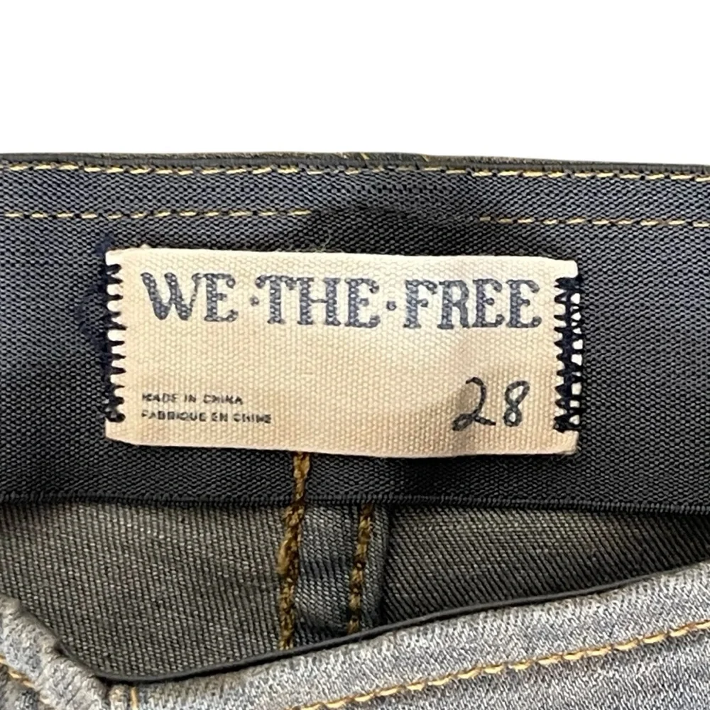 We The Free Pull On Flare Jeans Size 28 Blue Brown Hue Free People - Picture 3 of 7